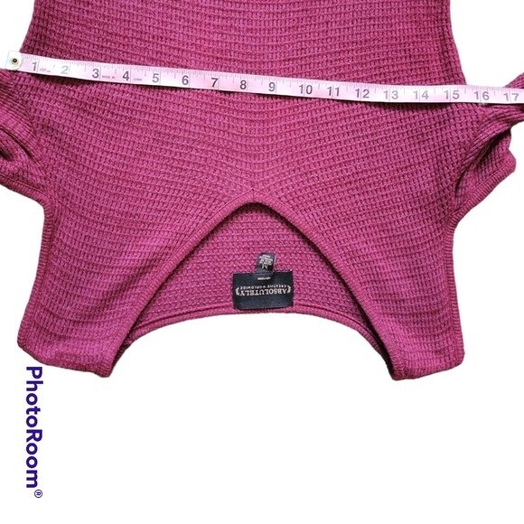 ABSOLUTELY CREATIVE WW WAFFLEKNIT COLD SHOULDER TOP - M - Picture 9 of 11